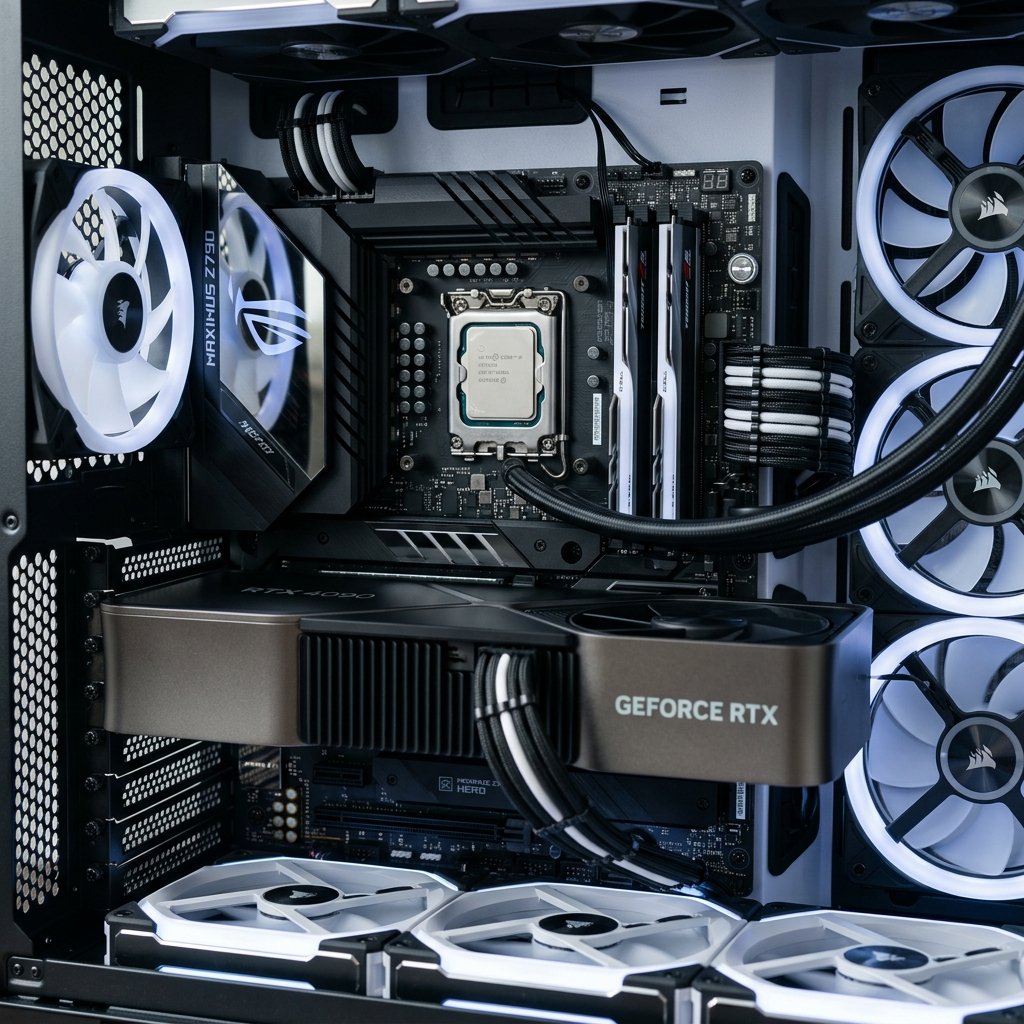 Schoon computer interieur